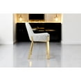 thumbnail image 2 of Pangea Home Hudson 19.3" Faux Leather Tufted Chair in White/Gold (Set of 2), 2 of 10