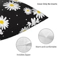thumbnail image 3 of Wukai Daisies Flowers Premium Polyester Fleece Pillow Covers with Hidden Zipper Closure,Luxuriously Soft and Durable-12"x12", 3 of 7
