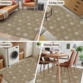 thumbnail image 5 of Khaki Daisy Area Rugs 3'x5', Washable Small Throw Rugs for Living Room Bedroom, Modern Farmhouse Chrysanthemum Floral Indoor Outdoor Rug Non-Slip Low Pile Carpet Runner Reversible Floor Mats, 5 of 8