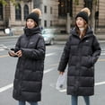thumbnail image 1 of Women's Hooded Down Jacket Long Winter Coat, 1 of 4