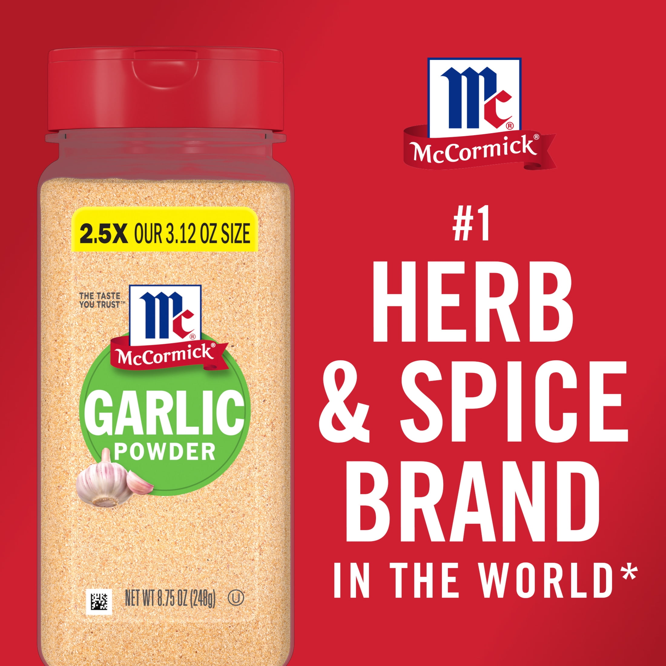 McCormick Kosher Garlic Powder, 8.75 oz Bottle