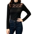 thumbnail image 3 of Breezora Womens Long Sleeve Thermal Tops Stand Neck Warm Fleece Turtleneck Undershirt For Autumn Winter Elegant, 3 of 7