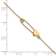 thumbnail image 3 of Primal Gold 14 Karat Yellow Gold Safety Pin with Heart Bracelet, 3 of 4