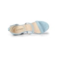 thumbnail image 4 of BLISSFUL STEP Outfit Women's Shoes Faux Suede Stiletto High Heel Open Toe Adjustable Ankle Strap Sandals Sky Blue 8, 4 of 7