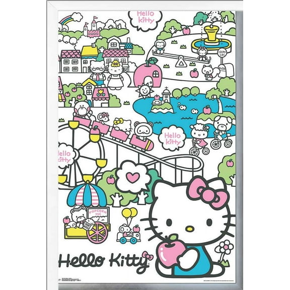 Hello Kitty - Carnival Wall Poster, 22.375" x 34", Framed