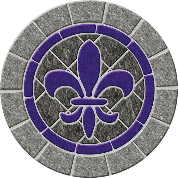 Fleur de Lis Stone Poolsaic 59 inches
