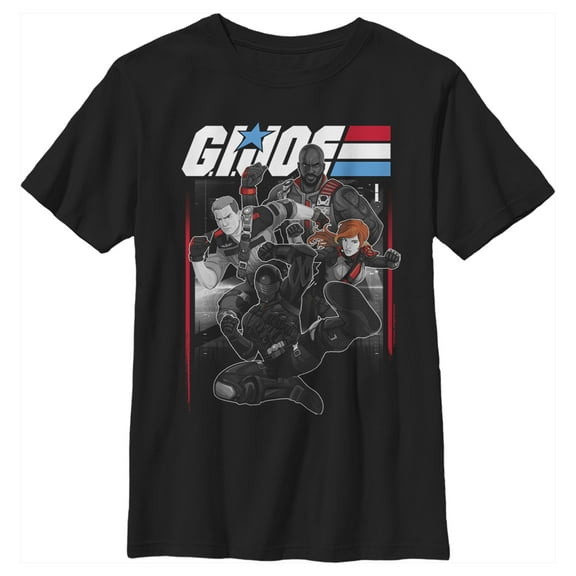 Boy's GI Joe Fight Mode Joes  Graphic Tee Black Large