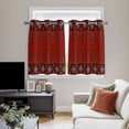 thumbnail image 4 of Red Boho Kitchen Curtains Window Panels, Vintage Ethnic Tribe Abstract Art Retro Insulated Window Treatment Curtain, Grommet Curtains for Bedroom/Living Room/Bathroom, 2 Piece 42"Wx54"L, 4 of 8