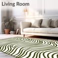 thumbnail image 2 of ODIKA 5' x 7' Machine Washable Non-Slip Area Rug, Contemporary wave High Traffic Rug, Green, 598807, 2 of 7