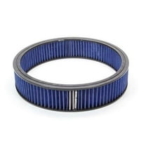 Edelbrock 43667, Air Filter Element Blue 14In X 3In Performance Racing