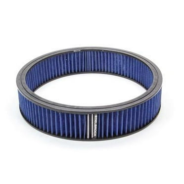 Edelbrock 43667, Air Filter Element Blue 14In X 3In Performance Racing