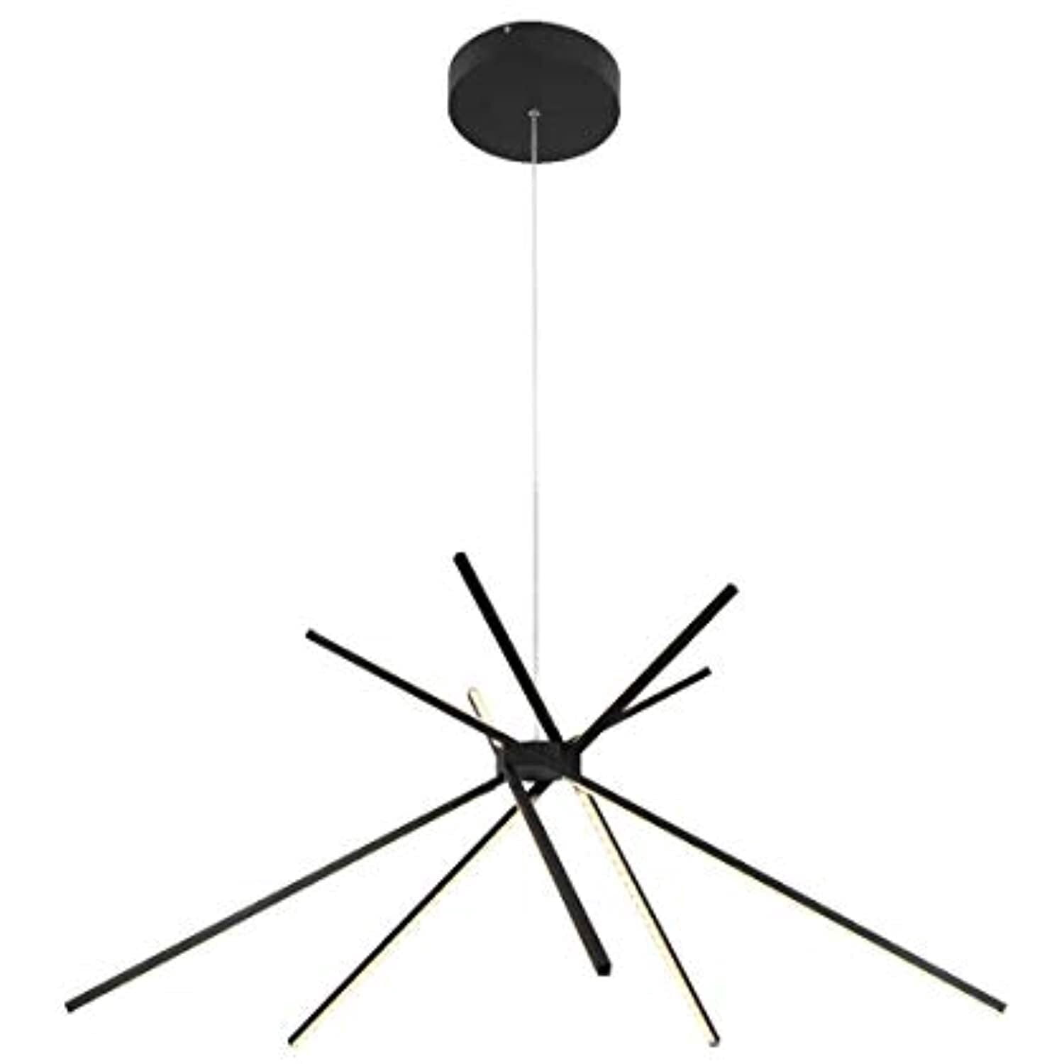 Modern Ceiling Light - Black Stick Fixture, Dimmable Indoor Lighting, Sleek Design