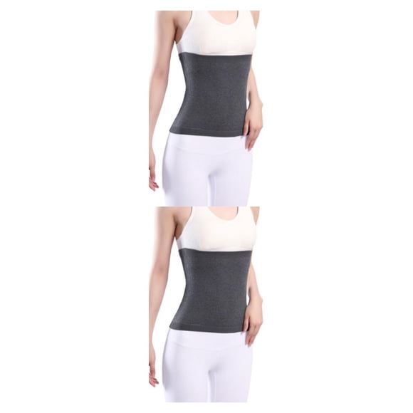 Seitruly Cintura elástica de lana transpirable y que absorbe la humedad Soporte para la espalda para una banda más cálida para la cintura gris l 2Conjunto