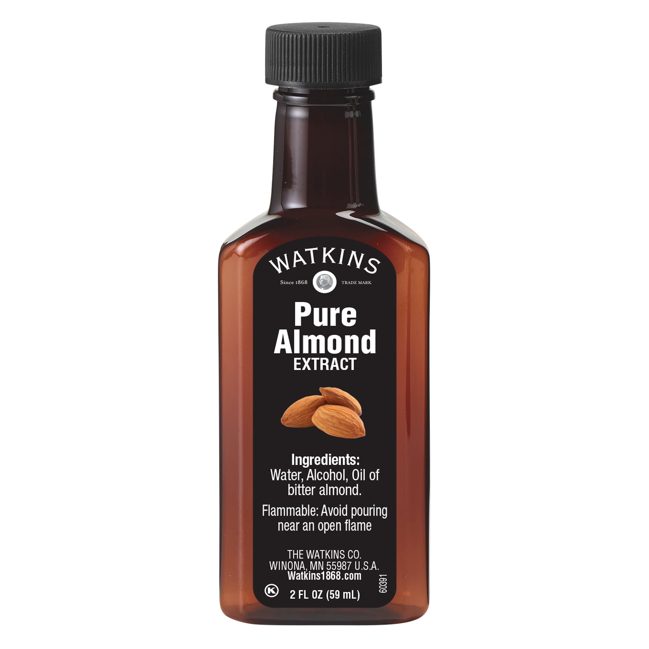 (2 pack) Watkins Pure Almond Extract, 2 fl oz (Liquid, Ambient, Plastic Container)