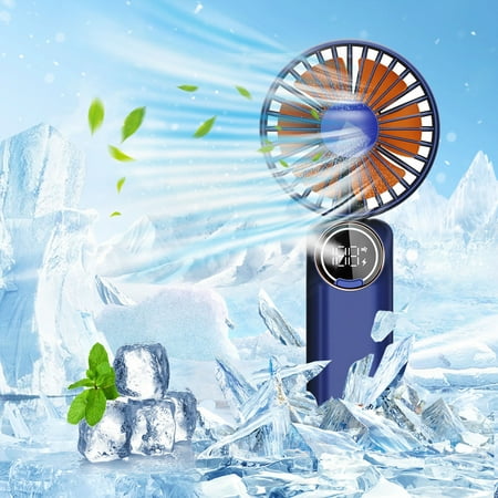 

MagicXflow Portable Handheld Fan Portable Fan Rechargeable Display Electricity in Real Time USB Rechargeable Foldable Fan Quiet Personal Fan as the Power Bank