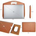 thumbnail image 5 of Women's Laptop Tote Bag Set for Laptops and iPad Cases 2PCS, 14-16in Handbag Waterproof Leather Briefcase, 5 of 7
