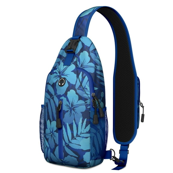 Bohemian Tribal Folk Style Vintage Travel Chest Bag for Women Men – Large front zip pocket, Secure zipper pockets, Lightweight – Artistic Boho Ethnic Design for Travel, Hiking, Outdoor