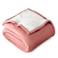 thumbnail image 1 of Bare Home Couverture de Lit en Sherpa Pelucheuse - Duveteuse et Douce - Réversible - Légère - Lit Simple/simple TG, Rose Poussiéreux, 1 of 7