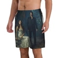 thumbnail image 2 of Vampire Diaries Fantasy Men's Beach Shorts Swim Trunks Casual Quick Dry Board Shorts Swimwear with Mesh Lined and Pockets, 2 of 8