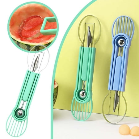 

Stainless Steel Fruit Digging Set Fruit Slicer Fruit Carving Tool Remover Papaya Peeler for People Who like to Cook Metal Potato Peeler Swivel Peeler with Cover Storage Peeler