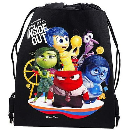 Disney Inside Out Character Licensed Black Drawstring Bag Disney Inside Out Character Licensed Black Drawstring Bag