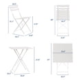 thumbnail image 3 of Juego Bistró para Patio Exterior de 3 Pzas/set, Juego de Muebles de Mesa y Sillas de Metal Plegables, 1 Mesa Cuadrada y 2 Sillas Plegables para Balcón, Porche, Jardín, 3 of 8