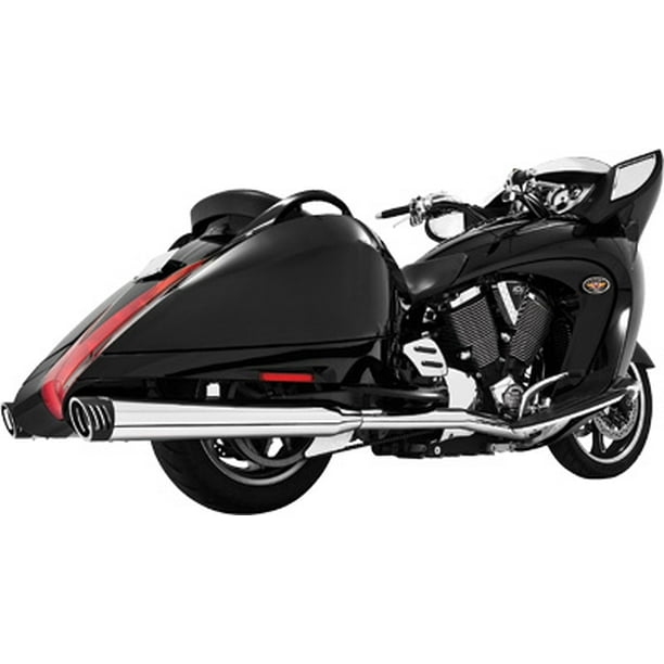 Freedom Performance Racing Dual Exhaust System Black Mufflers Chrome