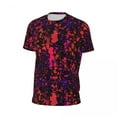 thumbnail image 4 of T Shirt For Men Neon Paint Splatter T-Shirt Men Blue Purple Pink Streetwear Running T-Shirts Breatha, 4 of 6