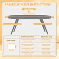 thumbnail image 2 of Clear Vinyl Round Fitted Tablecloth Elastic Edged Table Cloth ，Plastic Table Cover Protector+Clear Oval Tablecloth+Elastic Edge Fit+x es+PVC Material+Indoor and Outdoor Use, 2 of 7