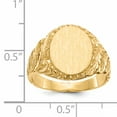 thumbnail image 5 of 14K Yellow Gold Men's Signet Ring Size 9, 5 of 6