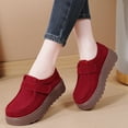thumbnail image 2 of Red Womens Wedge Heel Shoes With Thick Sole For Comfortable And Fashionable Look, 2 of 9