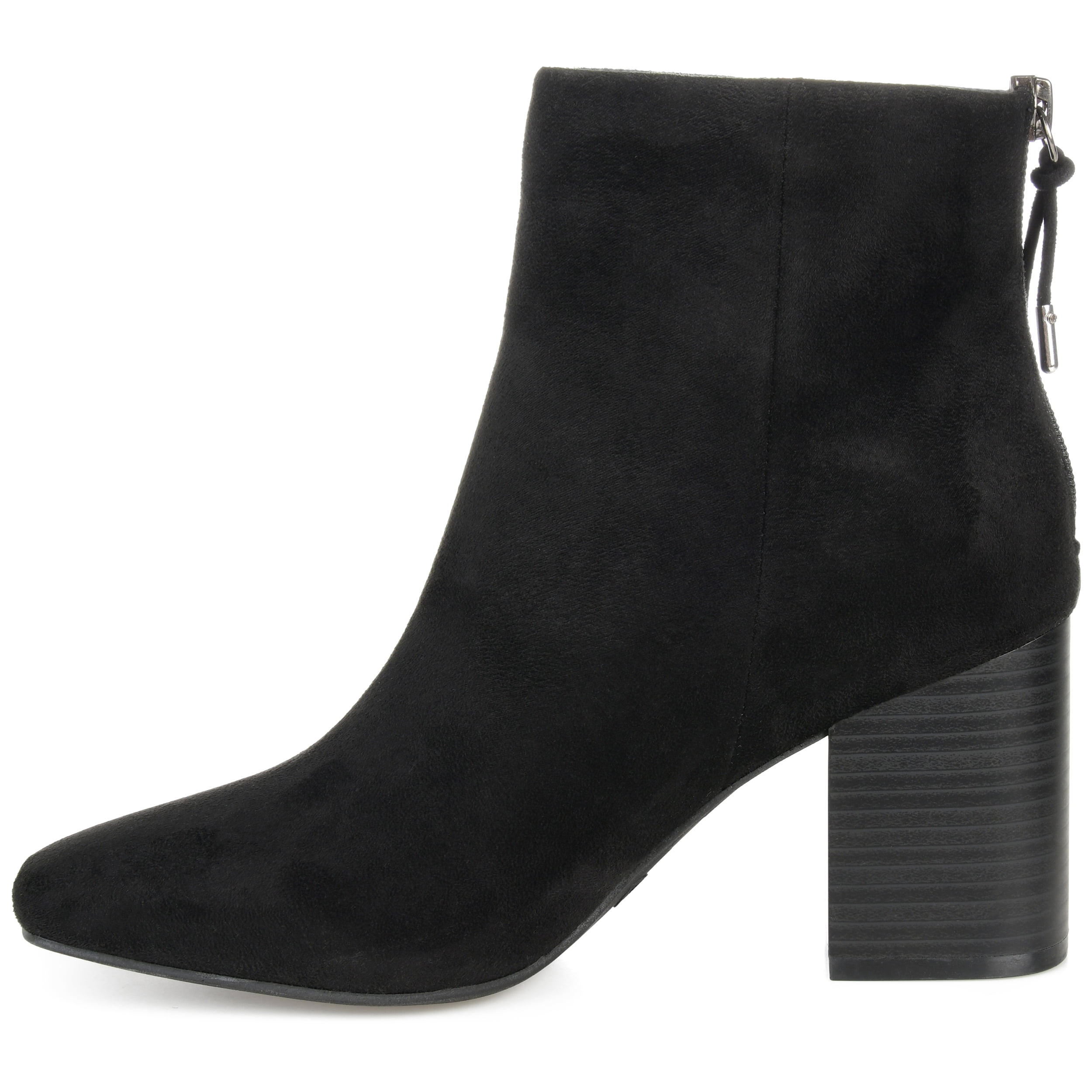 Journee Womens Audrina Back Heel Zip Stacked Heel Booties