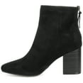 thumbnail image 3 of Journee Womens Audrina Back Heel Zip Stacked Heel Booties, 3 of 10