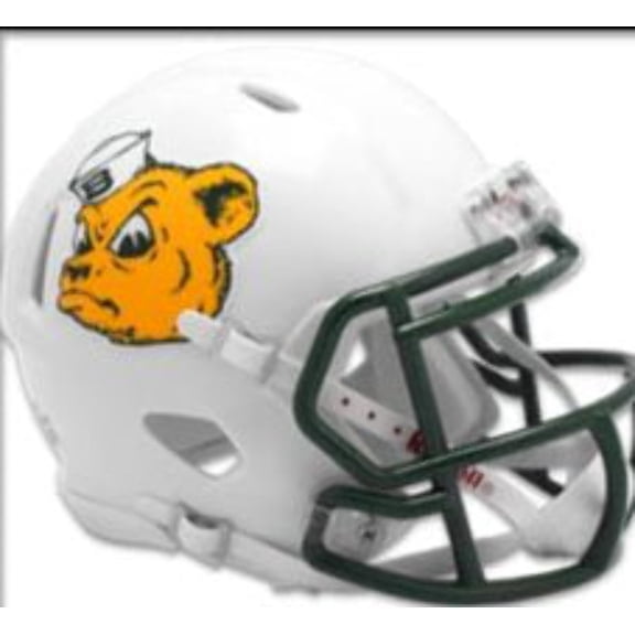 Baylor Sailor Bear White Riddell NCAA Speed Mini Helmet