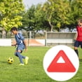 thumbnail image 3 of LJNYFDC Blocs de Route de Football Couleurs Vives Disques Triangulaires Forme Triangle Résistant à l'Usure Multifonctionnel Entraînement de Football avec Trou Robuste 2 Pcs, 3 of 7