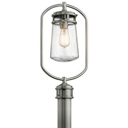 - AspenHill Brushed Aluminum One-Light Outdoor Post Lantern