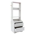 thumbnail image 4 of Fichiouy Nightstand Tall Bed End Table Rectangle Bedside Table with Drawers&Storage Shelves for Bedroom White, 4 of 10