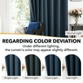 thumbnail image 3 of Deconovo Total Blackout Curtains, Lightweight Drapes for Living Room, Navy Blue, 52 x 54 inch, 2 Panels, 3 of 8