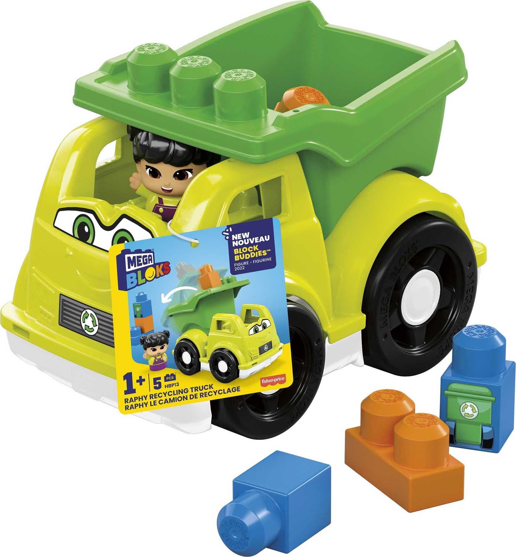 Caterpillar Dump Cement Mixer Vehicle Storage Block Roll Stack Build Child Gift 