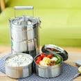 thumbnail image 3 of Stainless Steel Thermal Insulated Stackable Lunch Bento Box Tiffin , , 4 Tier, 3 of 7