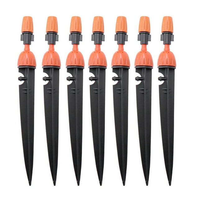 MasteelfCA 7PCS Irrigation Dripper Adjustable 360 Degree Water Flow Drip Sprayer on Stake