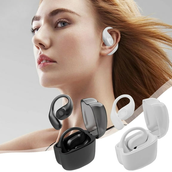 ,Ear Sports Bluetooth Headset with Extra Long Battery Life,Open Ear Wireless Bluetooth Headphones Festive Season|Plastic,Black