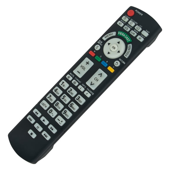 New Replaced Remote N2QAYB000486 compatible with Panasonic TV TC-L42D30 TC-P42G25 TC-P46G25 TC-46PGT24 TC-P50G20 TC-P50GT25 TC-P50VT20 TC-P50VT25 TC-P54G20 TC-P54G25 TC-P54VT25 TC-P58VT25 TC-P65VT25
