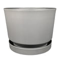 thumbnail image 1 of Maceta 30cm Moderna Minimalista Interior Exterior con Plato gris Elly Decor MCA01WH-30CMCPLT, 1 of 7