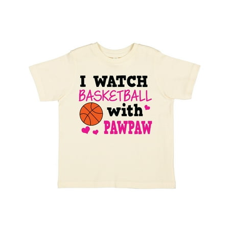 

Inktastic I Watch Basketball with Pawpaw Gift Toddler Toddler Girl T-Shirt