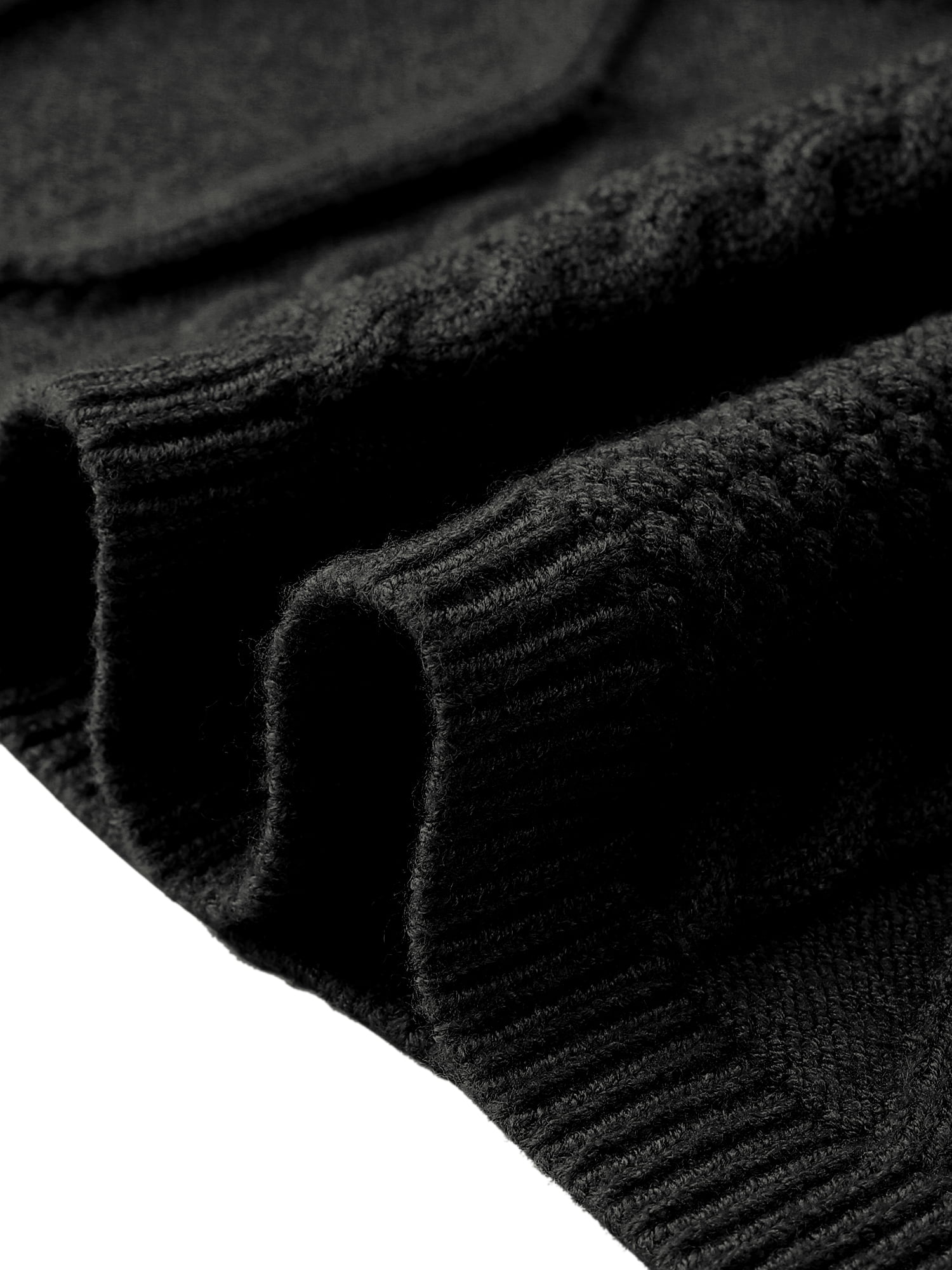 DARING DIVA Women's Cable Knit Sweater Skirt A-Line Ribbed Knit Midi Skirt M Black