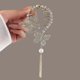 thumbnail image 1 of Horquilla con borlas y flores de perlas para el pelo, pinza para el pelo con forma de disco en la parte posterior, accesorio para el pelo de alta calidad para mujer, 1 of 6