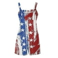 thumbnail image 4 of QATAINLAV 4th of July Overalls Women, American Flag Prints Romper Womens Casual Casual Festival Playsuits Lightweight Comfy Going Out Sport Jumpsuit with Pocket Today's Lightning Sales Multicolor L, 4 of 6