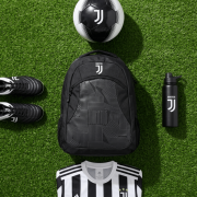 Icon Sports Juventus Soccer Backpack, Black, 100% Polyester