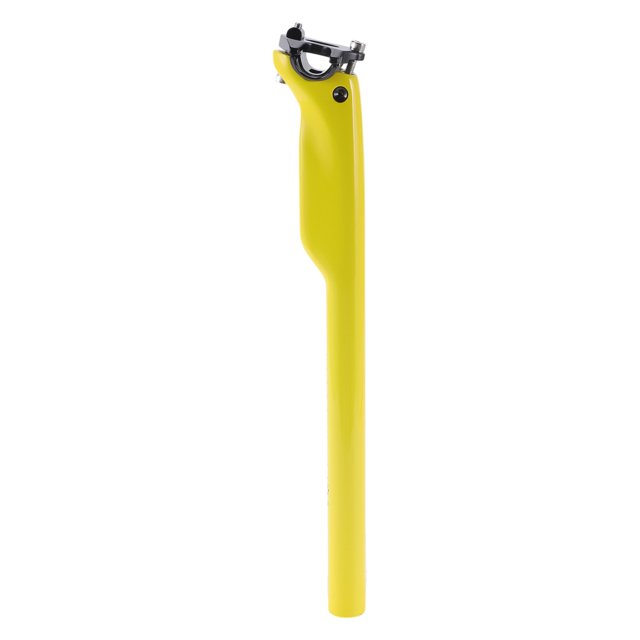 1 Pcs Tubos de Asiento de Bicicleta 27.2x400mm Tubo de Sillín Ajustable Universal de Fibra de Carbono Amarillo